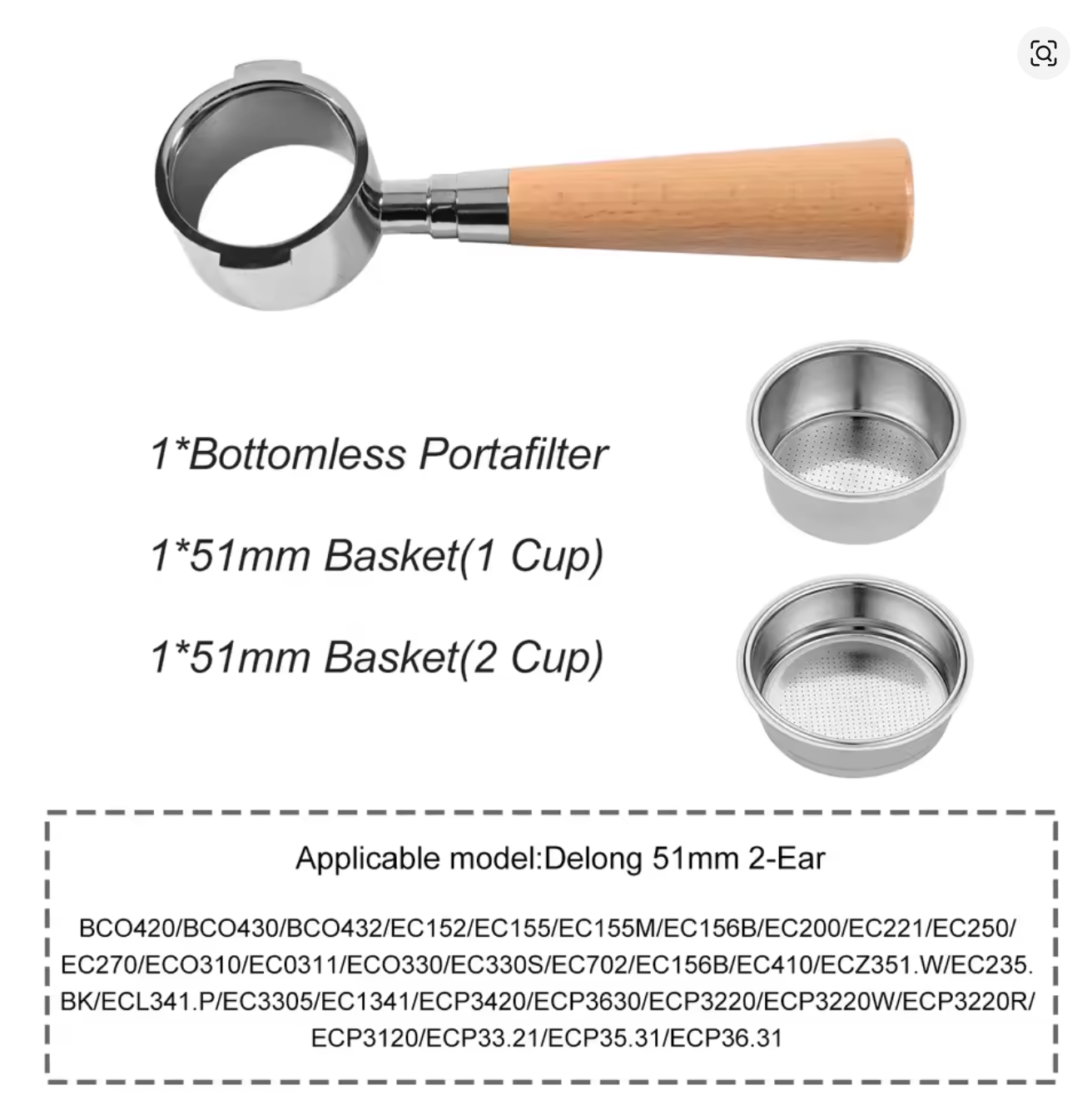 2 Ears Bottomless Naked Portafilter - 51MM