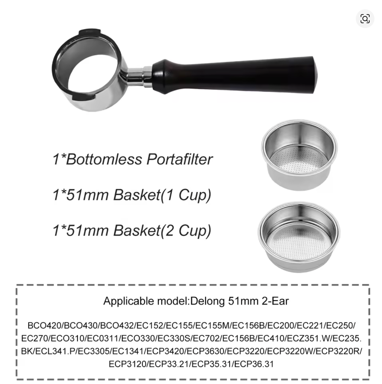 2 Ears Bottomless Naked Portafilter - 51MM
